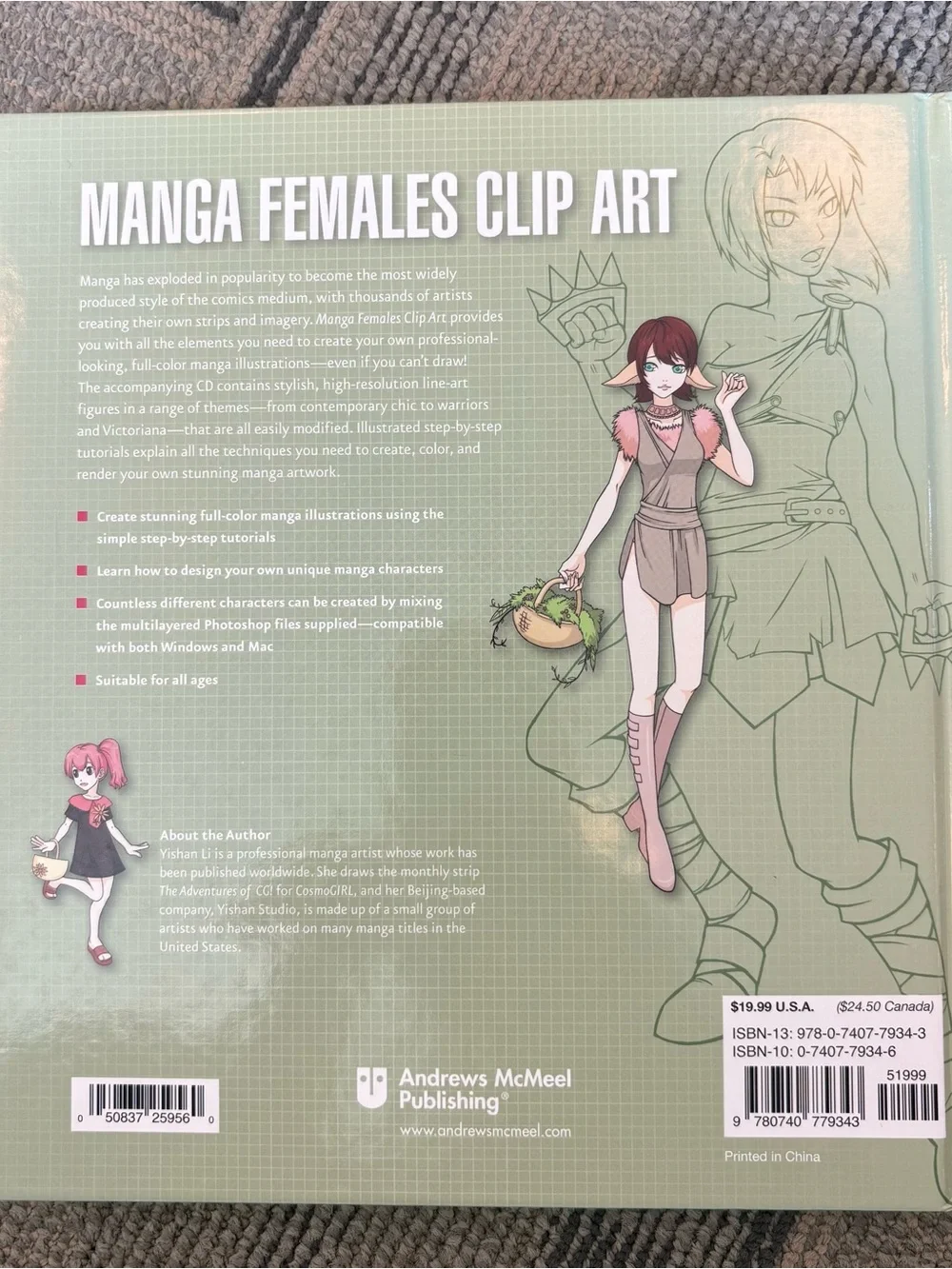 Manga Females Clip Art & CD Everything You Need to Create Your Own by Yishan Li